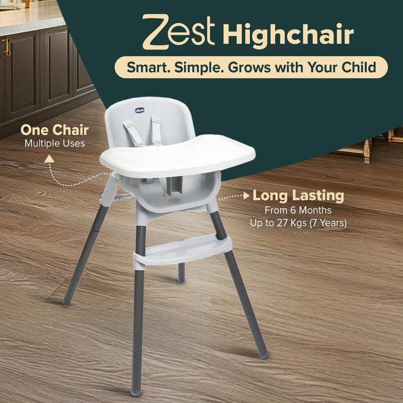 Chicco Zest Highchair 6m-7y, Moon Grey - Image 5